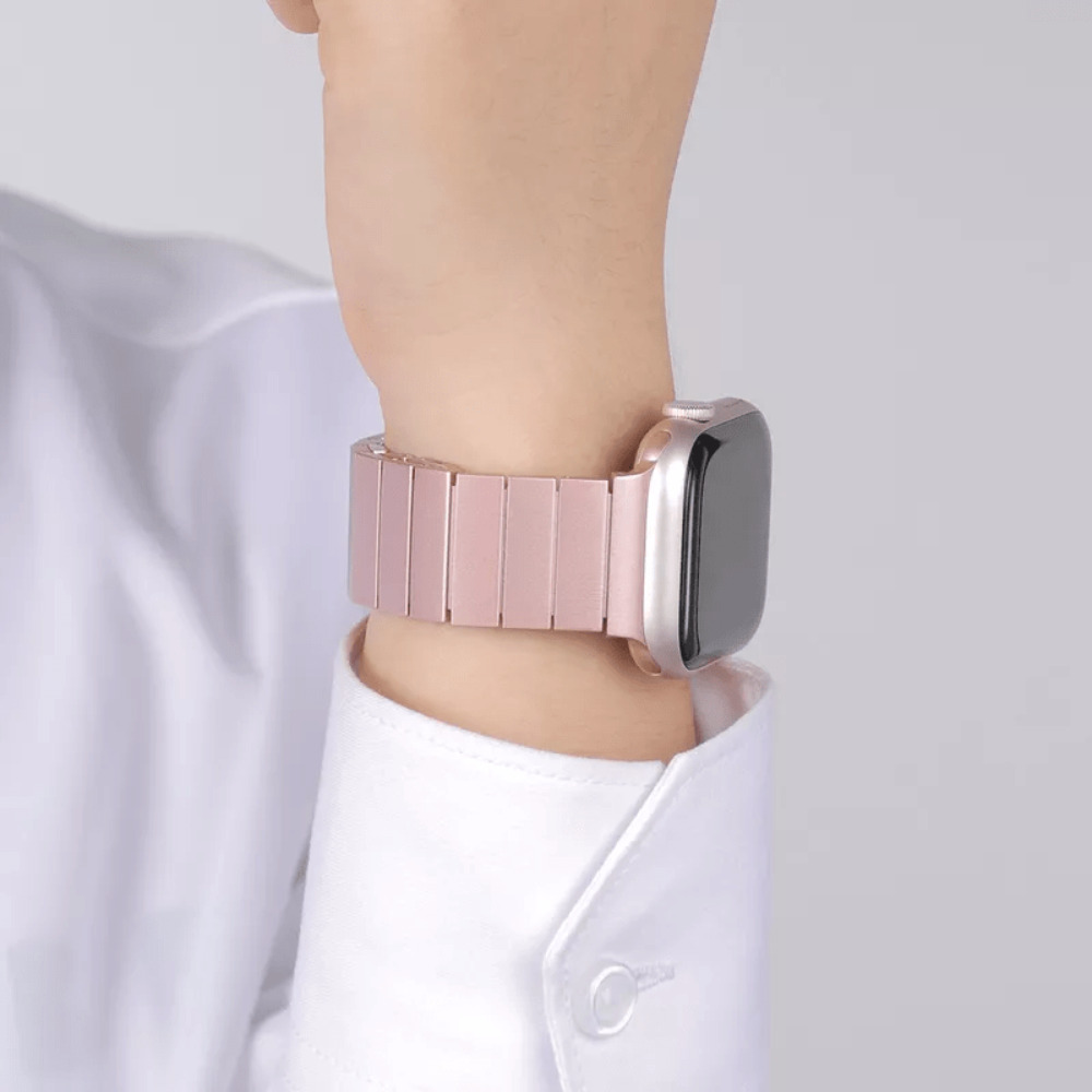 GoldSilver Link Metal Strap For Apple Watch Series 87654321 SE  Ultra  CaseCandy