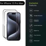 9H Tempered Glass for iPhone 15 Pro Max