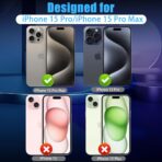 Casecandy Camera Lens Protector Ring for iPhone 15 Pro Max iPhone 15 Pro