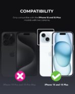 Casecandy Camera Lens Protector Ring for iPhone 15 Plus