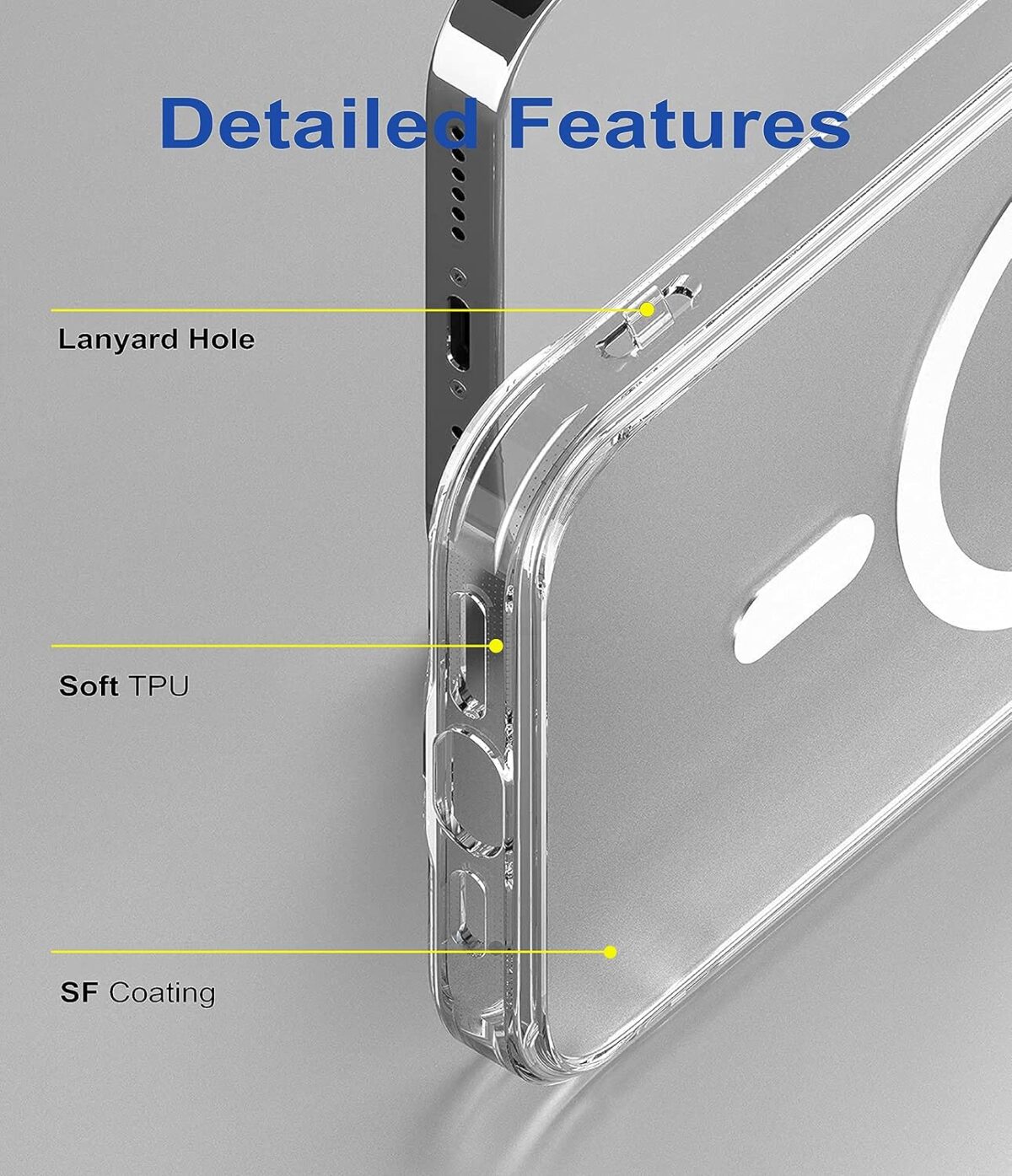 Tranparent Crystal Clear Magsafe case for iPhone 14 Plus