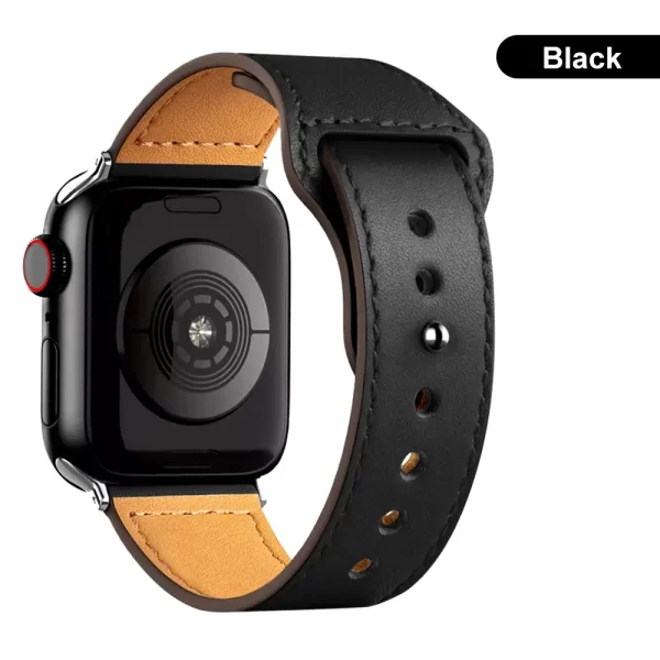 Apple Watch leather strap black