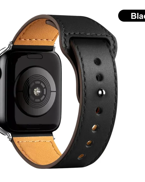 Apple Watch leather strap black