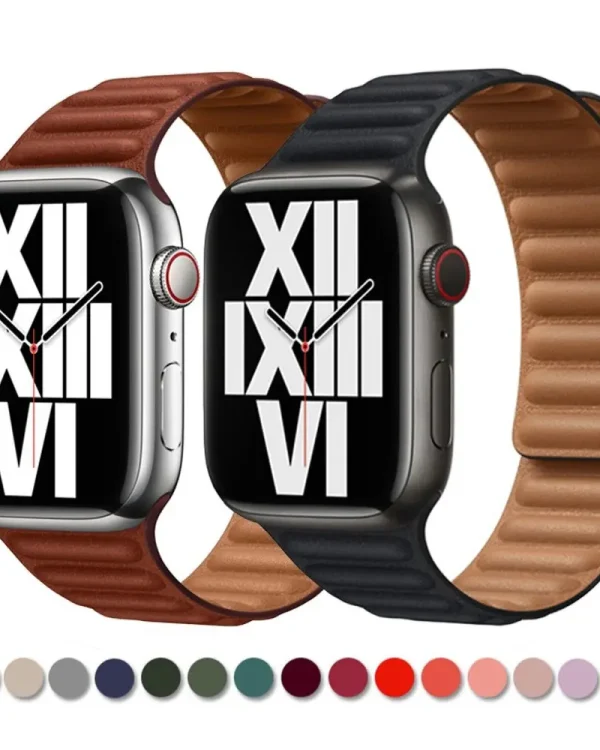 Apple watch leather magnetic bands