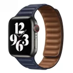 Apple watch magentic leather band Dark Blue (1)