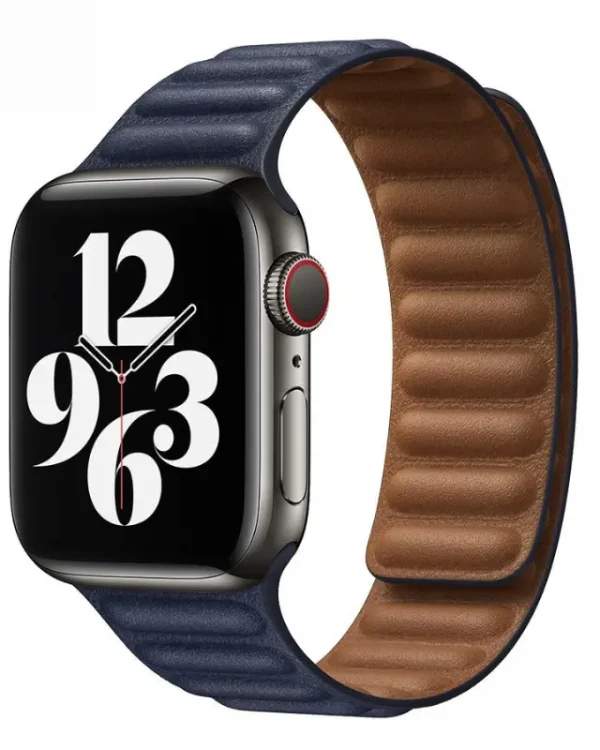 Apple watch magentic leather band Dark Blue