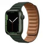 Apple watch series 8 7 6 ultra SE leather strap beand Olive Green