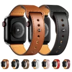 Leather strap For Apple watch band 41mm 45mm correa 42mm 38mm watchband Genuine bracelet iWatch series.jpg Q90.jpg (1)