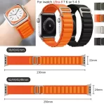 apple watch alpine loop green orange black green stardust