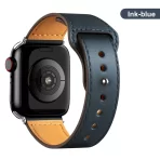 apple watch blue leather strap