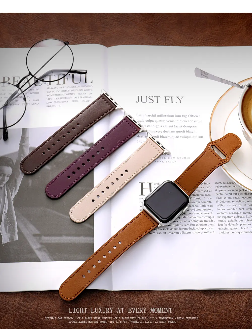 apple watch dark brown leather strap classic 1