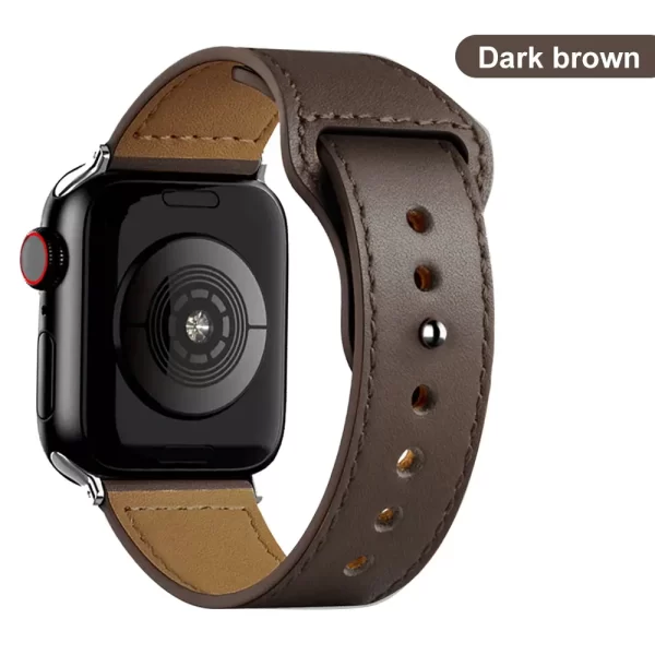 apple watch loop strap dark brown leather strap 1