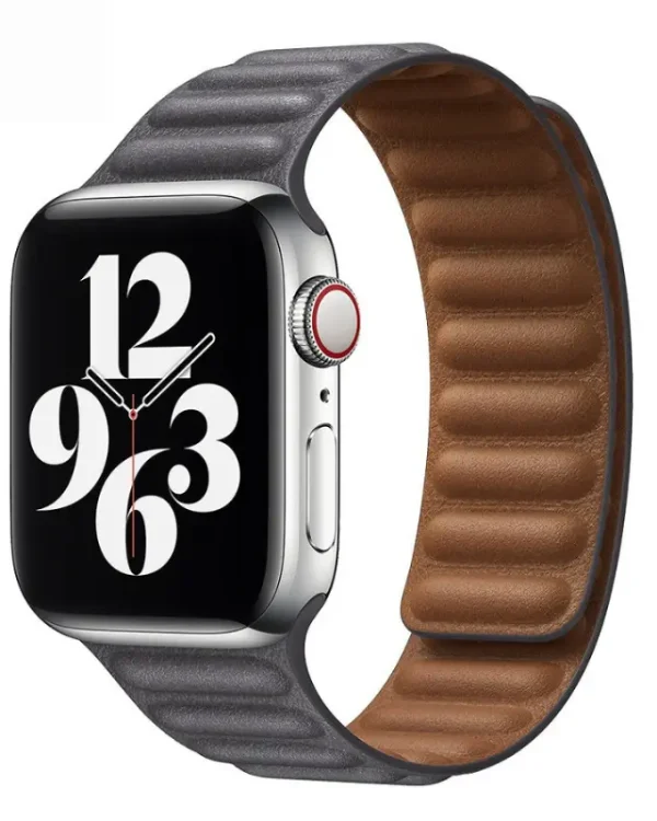 apple watch magnetic leather band Gray (1)