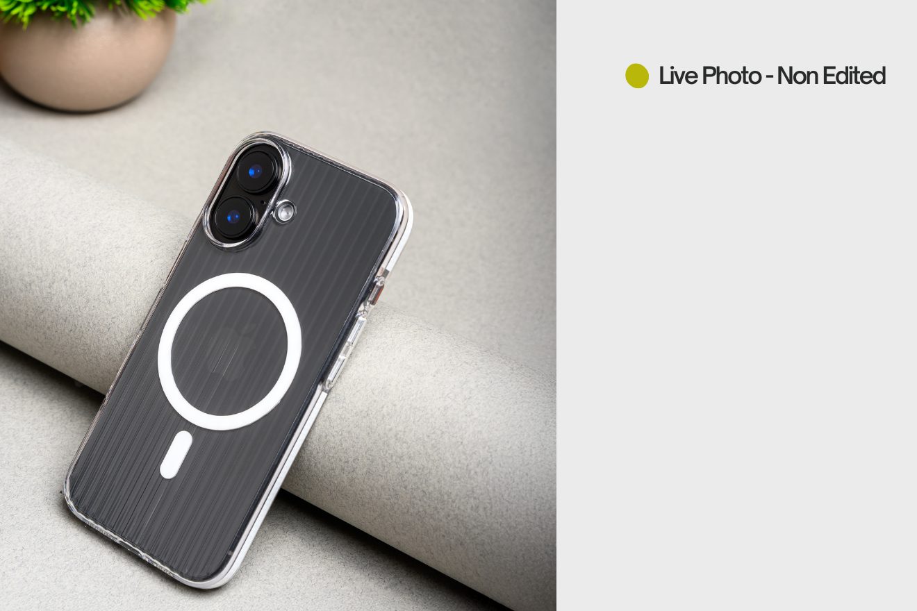 Corrugated Wave Pattern Glossy Case for iPhone 16 White Transparent (2)