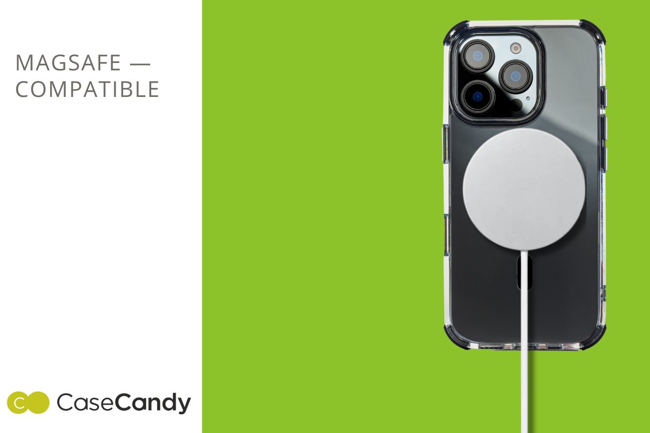 MagSafe Black Bumper Transparent Case for iPhone 16 Pro