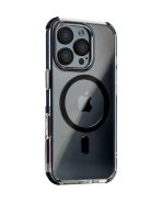 MagSafe Black Bumper Transparent Case for iPhone 16 pro max