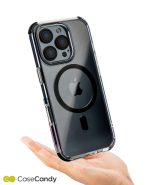 MagSafe Black Bumper Transparent Case for iPhone 16 pro max (2)