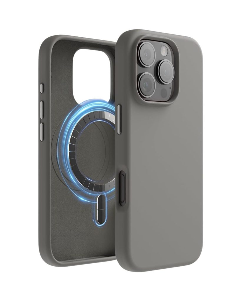 MagSafe Blue Bumper Transparent Case for iPhone 16 Pro