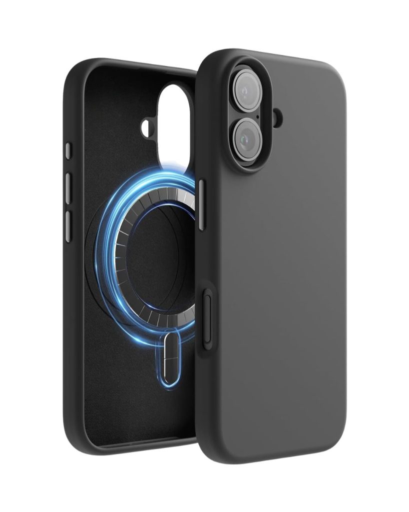 MagSafe Blue Bumper Transparent Case for iPhone 16 Pro