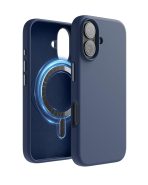 MagSafe Blue Bumper Transparent Case for iPhone 16 Pro
