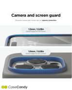 MagSafe Blue Bumper Transparent Case for iPhone 16 Pro (5)
