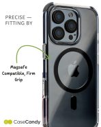 MagSafe Gray Bumper Transparent Case for iPhone 16 pro max (4)