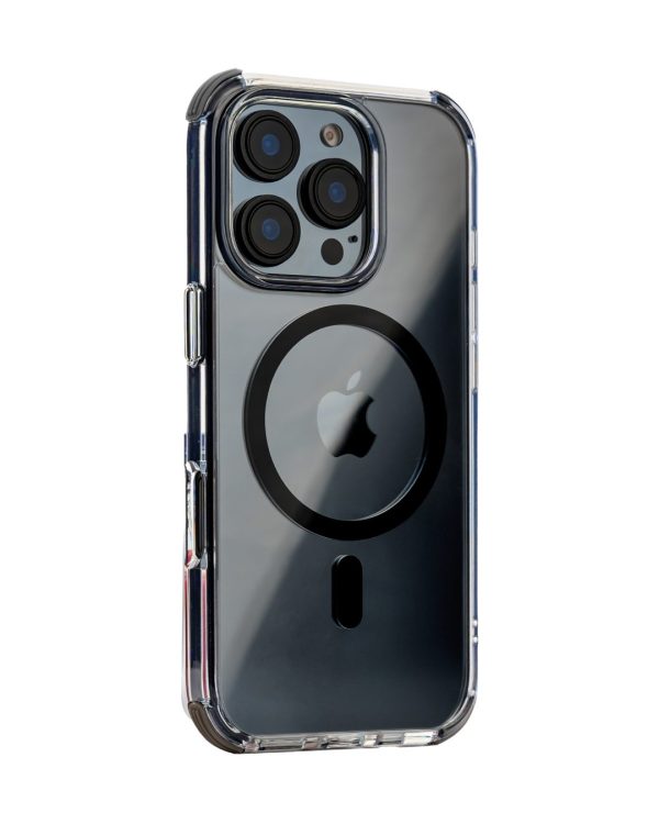 MagSafe Gray Bumper Transparent Case for iPhone 16 pro max