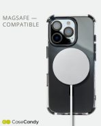 MagSafe Gray Bumper Transparent Case for iPhone 16 pro max (7)