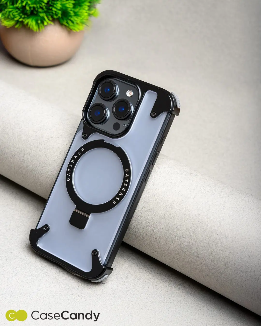 MagSafe Titanium Mechanical Case for iPhone 16 Pro Max Black