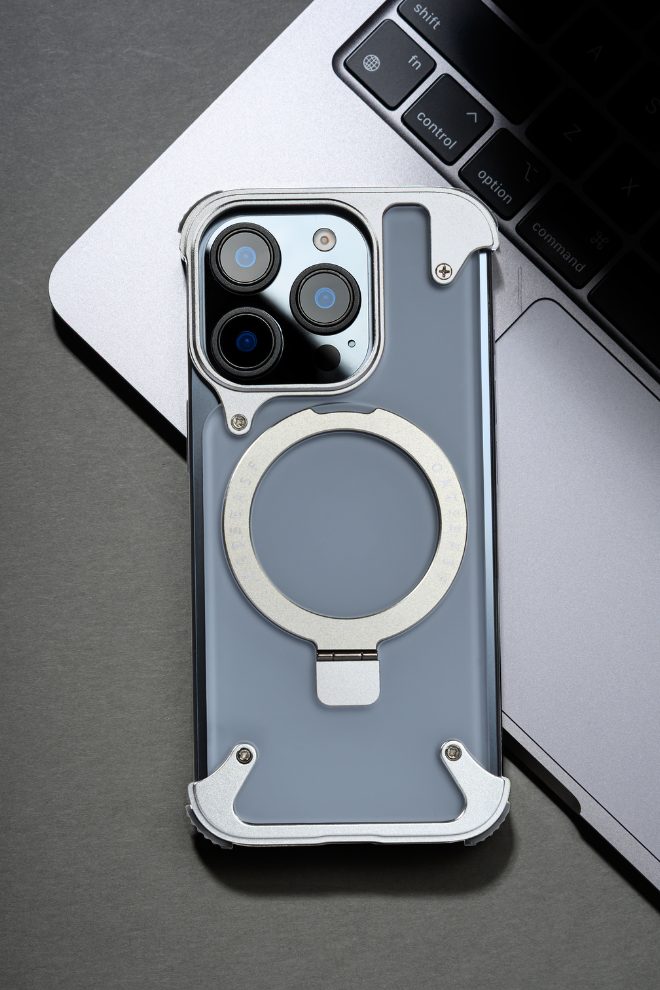 MagSafe Mechanical Case for iPhone 16 pro max Silver