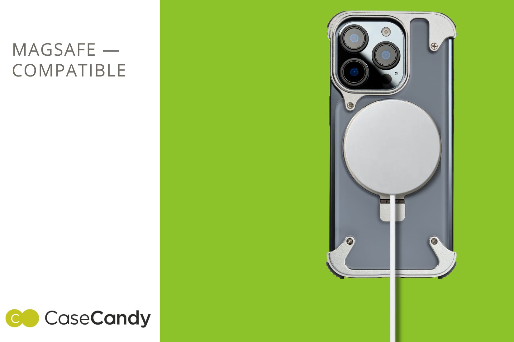 MagSafe Mechanical Case for iPhone 16 pro max Silver