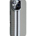 Magsafe Carbon Fiber Case for iPhone 15 Pro Race Track Gray