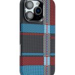 Magsafe Carbon Fiber Case for iPhone 15 Pro max Race Track BlueRed
