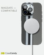 Magsafe Carbon Fiber Case for iPhone 15 Pro max Race Track Gray (8)