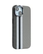 Magsafe Carbon Fiber Case for iPhone 15 plus Race Track – Gray