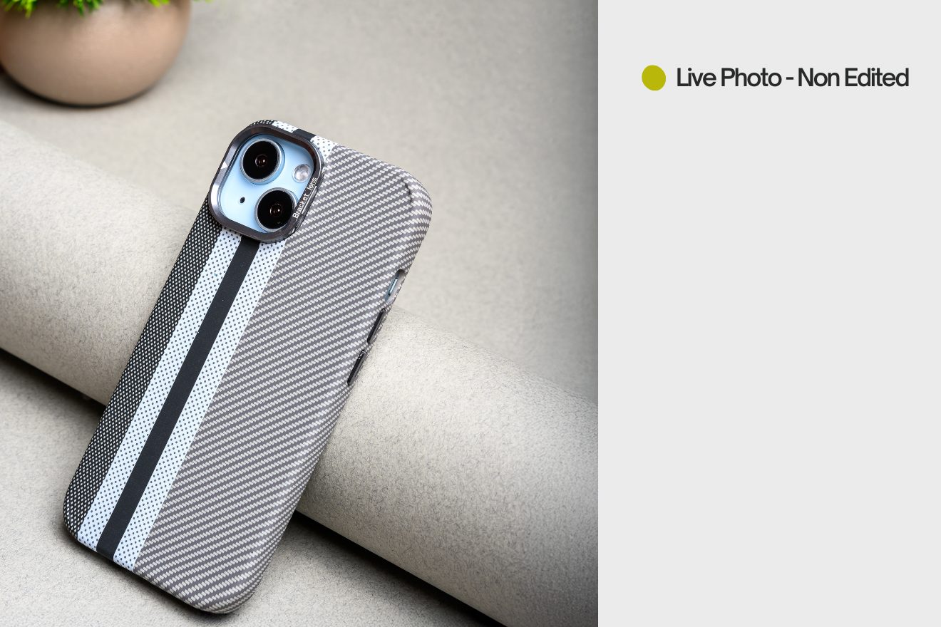 Magsafe Carbon Fiber Case for iPhone 15 plus Race Track – Gray (2)