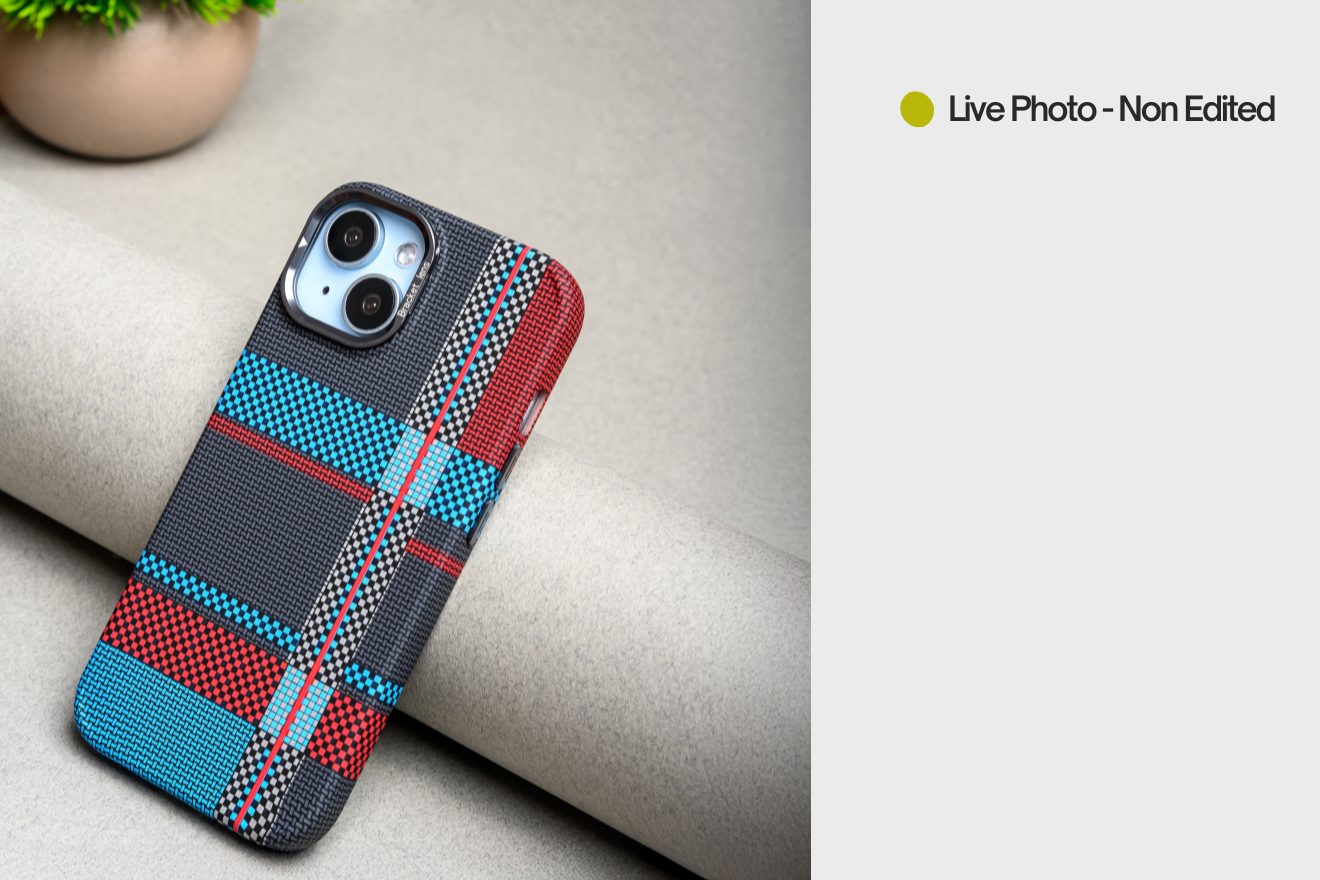 Magsafe Carbon Fiber Case for iPhone 15 plus – Race Track Blue Red (2)