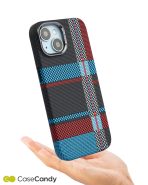 Magsafe Carbon Fiber Case for iPhone 15 plus – Race Track Blue Red (2)