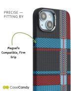 Magsafe Carbon Fiber Case for iPhone 15 plus – Race Track Blue Red (4)