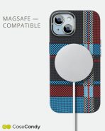 Magsafe Carbon Fiber Case for iPhone 15 plus – Race Track Blue Red (8)
