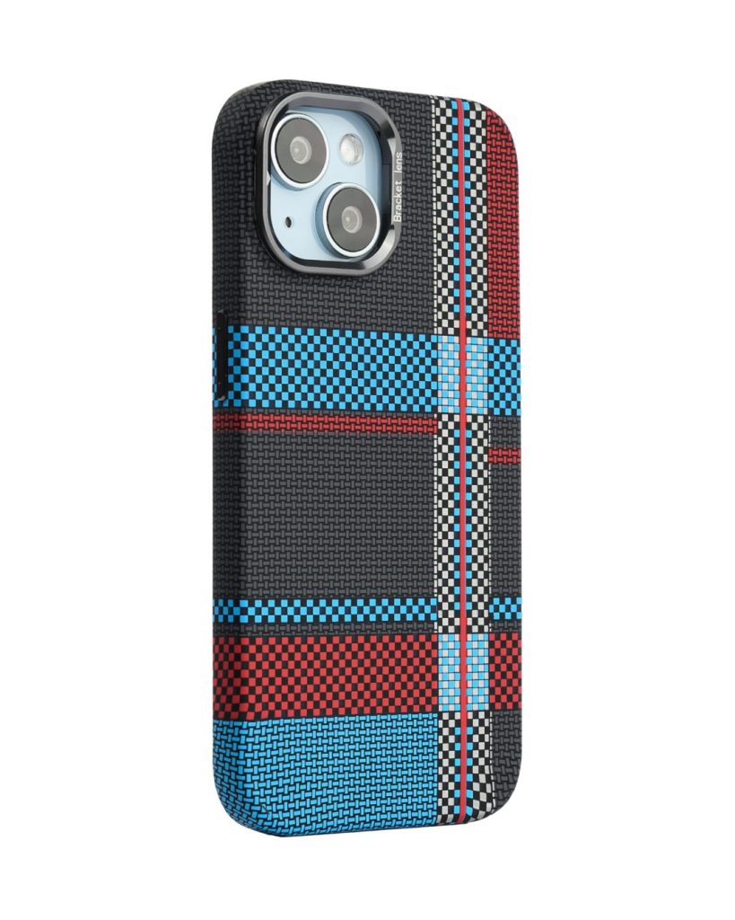 Magsafe Carbon Fiber Case for iPhone 15 plus – Race Track Blue Red