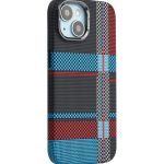 Magsafe Carbon Fiber Case for iPhone 15 – Race Track Blue Red