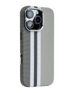 Magsafe Carbon Fiber Case for iPhone 16 Pro Race Track Gray