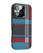 Magsafe Carbon Fiber Case for iPhone 16 pro max Race Track BlueRed