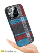 Magsafe Carbon Fiber Case for iPhone 16 pro max Race Track BlueRed (2)