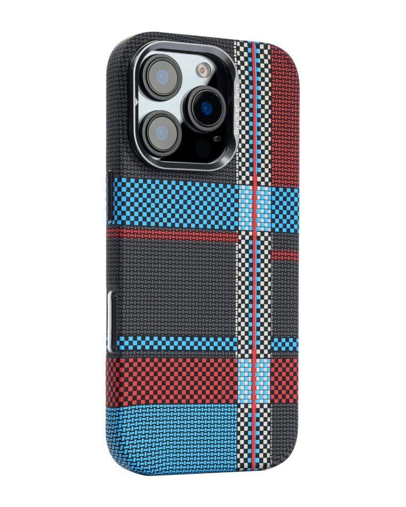 Magsafe Carbon Fiber Case for iPhone 16 pro max Race Track BlueRed