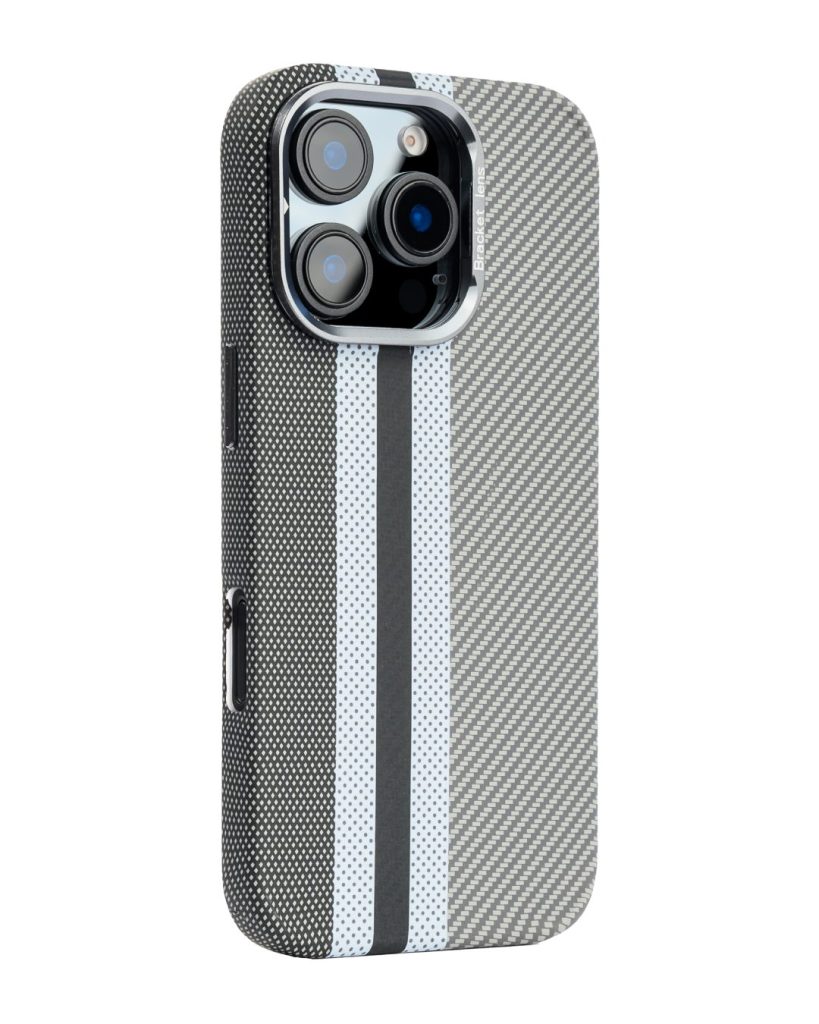 Magsafe Carbon Fiber Case for iPhone 16 pro max Race Track Gray