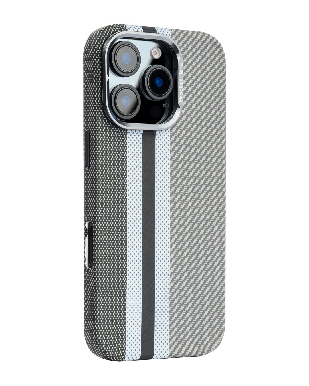 Magsafe Carbon Fiber Case for iPhone 16 pro max Race Track Gray