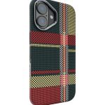 Magsafe Carbon Fiber Case for iphone 16 Race Track GreenRed