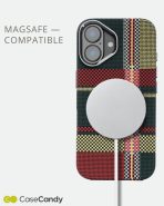 Magsafe Carbon Fiber Case for iphone 16 Race Track GreenRed (8)